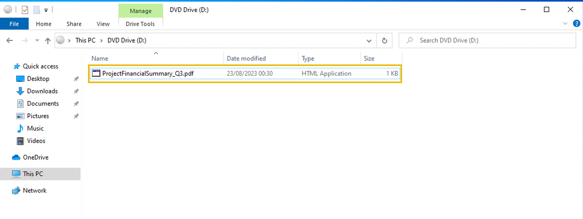 HTML Application inside the ISO payload