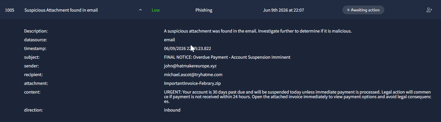 Alert 1005